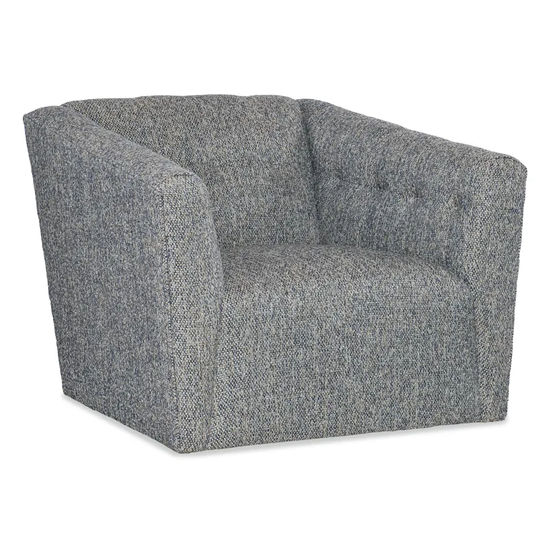 Elio Tufted Swivel Chair - Fabric