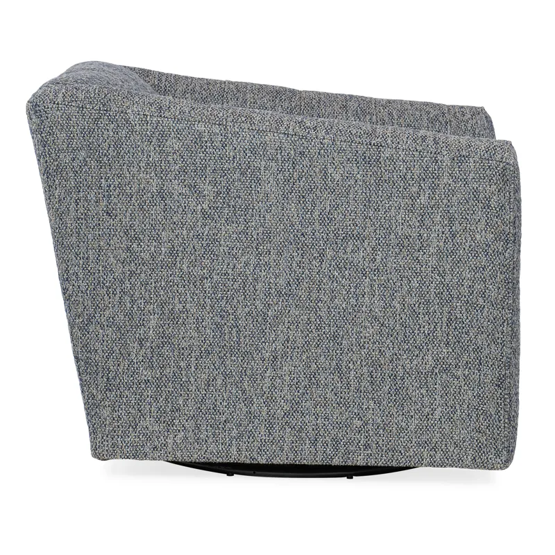 Elio Tufted Swivel Chair - Fabric
