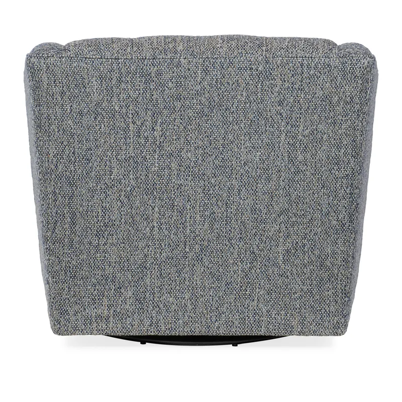 Elio Tufted Swivel Chair - Fabric