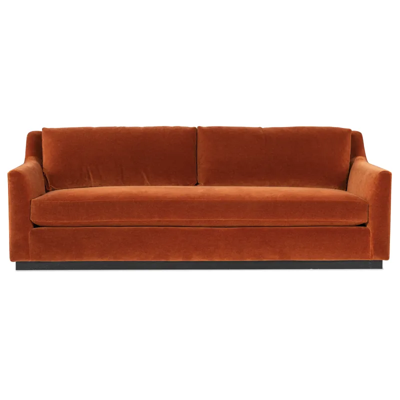 Jasmine Slope Arm Bench Seat Sofa - Fabric