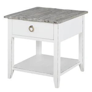 End Table 1 Drawer AW Boardwalk Top