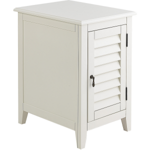 Plantation Chairside Cabinet - White