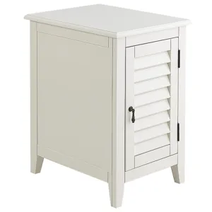 Plantation Chairside Cabinet - White