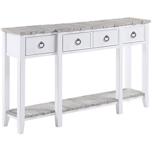 Key Largo Entry Table - Boardwalk/White
