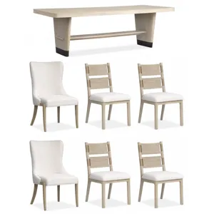 Sunset Cove - Brown 7  PC Trestle Dining Set