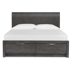 Kinsley Black Heron Queen Panel Storage Bed