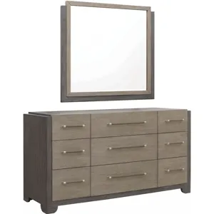 Pulaski Anderson Park Moose Trail And Frontier Brown 9 Drawer Dresser With Mirror