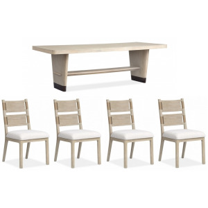 Sunset Cove - Brown 5 PC Trestle Dining Set