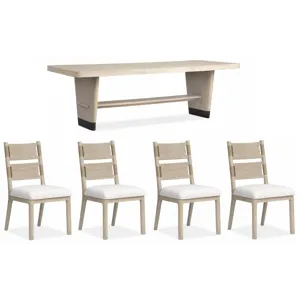 Sunset Cove - Brown 5 PC Trestle Dining Set