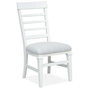 Charleston Dining Side Chair w/Upholstered Seat A-White