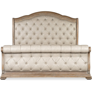 Marisol Fawn Queen Upholstered Sleigh Bed