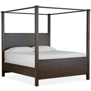 Pine Hill Queen Poster Bed HB+FB+Short Canopies+Slats