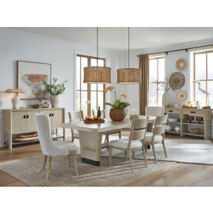 Sunset Cove - Brown 9 PC Trestle Dining Set