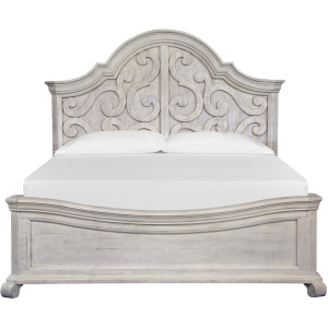 Bronwyn Alabaster California King Shaped Panel Bed