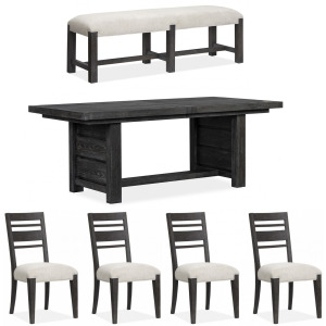Plum Creek - Black 6 PC Dining Set