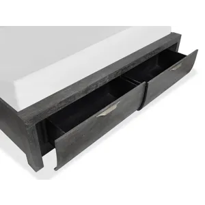 Kinsley Black Heron Queen Panel Storage Bed
