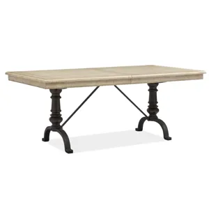 Harlow Wood Rectangular Dining Table Top + Stretchers