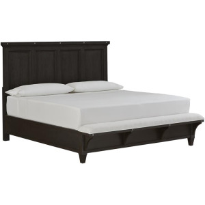 Sierra Queen Panel Bed Upholstered Footboard