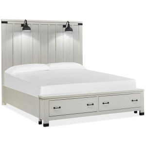 Harper Springs Queen Panel Bed Storage Footboard