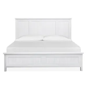 Queen Panel Footboard, White/Sand