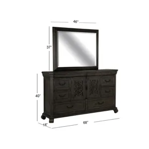 Bellamy Drawer Dresser with Landscape Mirror