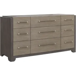 Pulaski Anderson Park Moose Trail And Frontier Brown 9 Drawer Dresser With Mirror