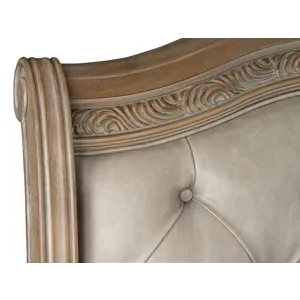 Marisol Fawn Queen Upholstered Sleigh Bed