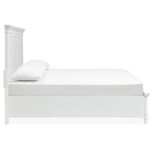 Charleston White Dove California King White Panel Bed