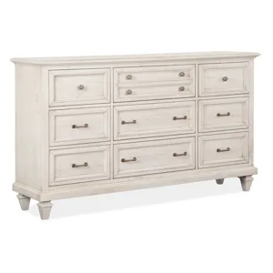 Newport Alabaster Drawer Dresser With Landscape Mirror