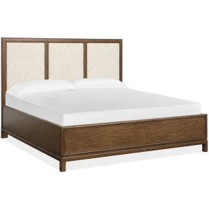 Ridgefield Complete King Panel Bed w/Upholstered Headboard