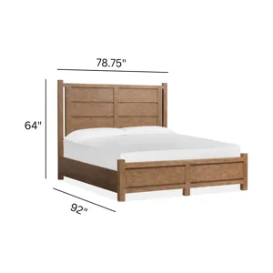 Plum Creek Sierra Brown California King Panel Bed