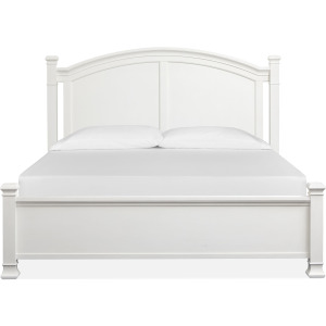 Kingston Whisper White And Cerused Nutmeg California King Panel Bed