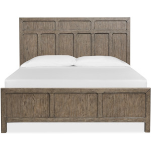 Claremont Smokey Taupe California King Panel Bed