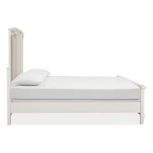 Willowbrook Egg Shell White California King Panel Upholstered Bed
