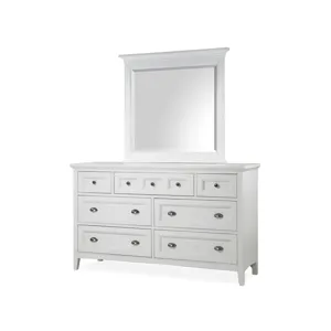 Heron Cove Two Tone Drawer Dresser with Landscape Mirror