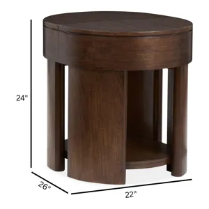 Holloway Toasted Almond Oval End Table