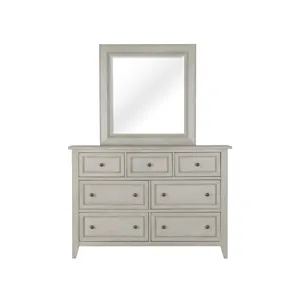 Raelynn Drawer Dresser with Portrait Concave Framed Mirror