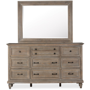 Lancaster Drawer Dresser with Landscape Mirror