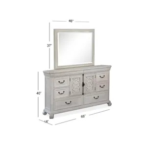 Bronwyn Drawer Dresser with Landscape Mirror