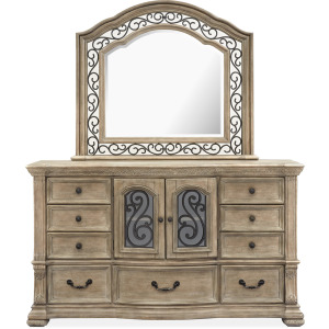 Marisol Drawer Dresser with Shaped Mirror