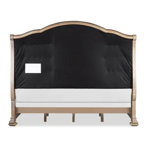 Marisol Complete King Sleigh Storage Bed w/Upholstered HB