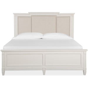 Willowbrook Complete King Panel Bed w/Upholstered Headboard