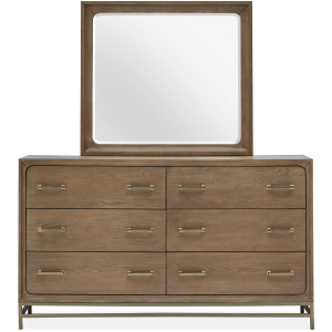 Lindon Double Drawer Dresser with Landscape Mirror