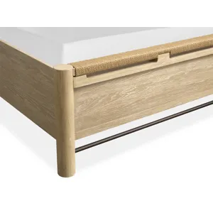 Sunset Cove Complete King Panel Bed w/Upholstered Headboard