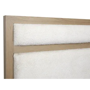 Merrifield Complete King Panel Bed w/Upholstered Headboard