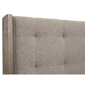 Claremont Complete King Panel Bed w/Upholstered Headboard