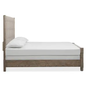 Claremont Complete King Panel Bed w/Upholstered Headboard