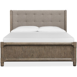 Claremont Complete King Panel Bed w/Upholstered Headboard