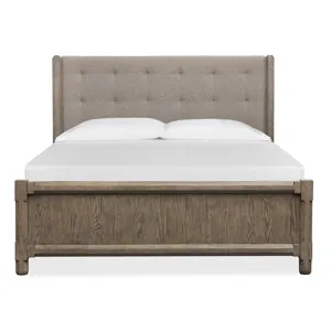 Claremont Complete King Panel Bed w/Upholstered Headboard