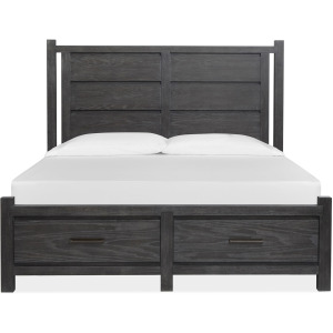 Plum Creek King Panel Storage Bed - Black 